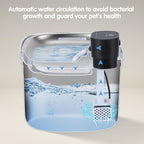 5L/169oz Automatic Stainless Steel Pet Water Fountain for Cats & Dogs, Cordless Cat Dog Drinking Fountain with 5000mAh Rechargeable Battery, Ultra-Quiet Pump & 3 Smart Modes