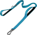 PetiFine 6FT Heavy Duty Dog Leash with Soft Padded Double Handle | Traffic Handle Extra Control,Auto Lock Hook,Reflective Nylon Walking Lead for Large,Medium,Small Breed Dogs