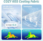 COZY KISS Cooling Couch Arm Cover for Dog Washable, Cool Sofa Cushion Mat | Q-Max >0.4 Cool Tech, Non-Slip Pet Pad for Car Seat Protector, Liquid Pee Proof Mat for Dog, Cats, 27.5x27.5 Inch, Grey