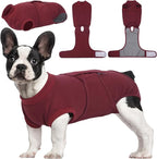 Kuoser Recovery Suit for Dogs Cats, Soft Dog Surgery Suit Female Male Spay | Professional Dog Onesie for Surgery, Substitute E-Collar & Cone, Prevent Licking Dog surgical suit Pet Neuter Suit