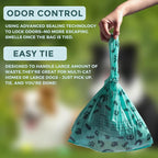 Dog Poop Bags with Handle,fit for Swivel Bin Pooper Scooper,Cornstarch Based Heavy Duty and Leak-Proof Waste Bags for Dog & Cat Litter(100 Count Extra Large 2.6 Gallon,Unscented)