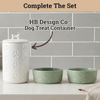 Ceramic Dog Bowl Set of 2 with Anti-Skid Base, 5.5"W x 2"H, 2 Cup Capacity | Thick Ceramic, Dishwasher Safe, Anti-Skid Rubber Base, 2 Cups per Bowl, Ceramic Food and Water Bowls Set of 2 for Small Dogs