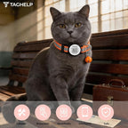 Smart QR Code Cat Collar 2-Pack, Breakaway Reflective Collar with Permanent Online Profile, Adjustable 7.5-12.5 Inch Safety Collar for Cats (Orang & Blue)