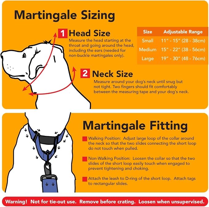 If It Barks - 1.5" Reflective Martingale Collar with Quick Snap Buckle for Dogs - Adjustable - Made in USA - Strong, Durable, and Comfy - Ideal for Training - Fits Most Breeds - Large, Black