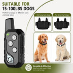 Shock Collar for Dogs, Dog Training Collar with Remote Control for 2 Dogs, 3 Training Modes with Beep, Vibration and Satic, Waterproof, Rechargeable for Large Medium
