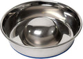 OurPets DuraPet Slow Feed Premium Stainless Steel Dog Bowl, Silver, Small (2040010300) | Helps pace rapid eaters at mealtime, durable and easy to clean, raised center dome design, a reliable everyday dish for pups