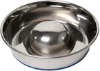 OurPets DuraPet Slow Feed Premium Stainless Steel Dog Bowl, Silver, Small (2040010300) | Helps pace rapid eaters at mealtime, durable and easy to clean, raised center dome design, a reliable everyday dish for pups