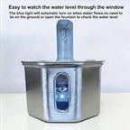 Cat Water Fountain Stainless Steel,Wireless,Battery Operated,2.6L,4Filters | cat fountain,cordless,water fountain for cats,outdoor,rechargeable,indoor,motion sensor,metal,auto,outside,battery powered