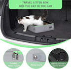 PETSFIT Travel & Portable Cat Litter Box - Leak-Proof, Waterproof Bottom, Collapsible Litter Boxes Perfect for Hotel/Lawn/Car Travel