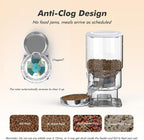 Automatic Cat Feeder with Camera - 5G WiFi Timed Cat Food Dispenser, 1080P HD Video with Night Vision, 1-15 Meals, 1-99 Portions, 2-Way Audio, Keeps Dry Food Fresh, 5L Auto Pet Feeder Also for Dogs