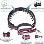 Mayerzon Martingale Collar No Pull for Small Medium Large Dogs | Pink, S | Reflective, Patented Anti Pulling Dog Collar for Walking Training, Buckle, Adjustable, Safe for Night Walks, 2.5mm Links