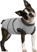 FUAMEY Dog Recovery Suit Male,Dogs Surgery Neuter Suits Puppy Spay Shirts for Female Onesie for Dogs After Surgery Surgical Recovery Suit Pet Bodysuit Alternative to Cone Gray Stripes L