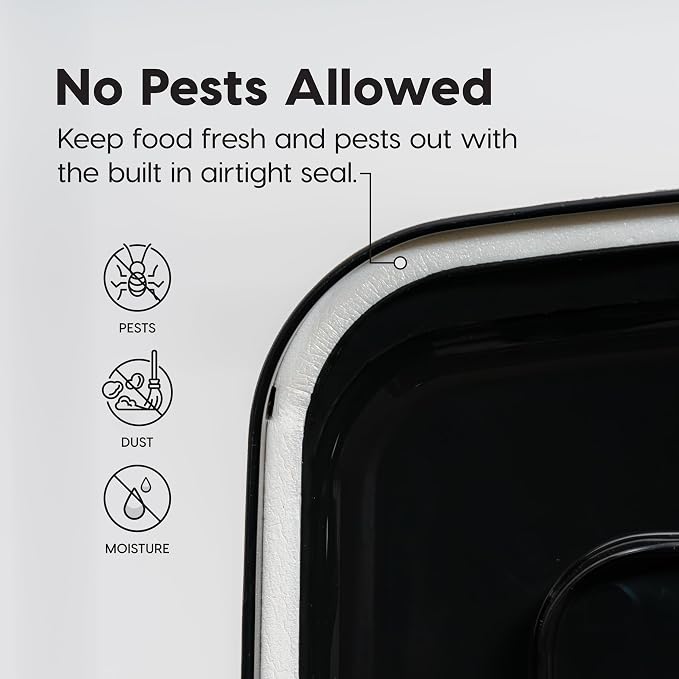 IRIS USA Dog Food Storage Container, Up to 13 lbs, Smoke, Made in USA | BPA-Free, Airtight Seal, Best for Cat Food, Bird Seed, Chicken Feed, Pet Toys, Treats, Pellets
