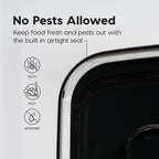 IRIS USA Dog Food Storage Container, Up to 40 lbs, Smoke, Made in USA | Wheels for Mobility, Airtight Seal, BPA-Free, Best for Bird Seed, Cat food, Cat Litter, Chicken Feed, Pellets