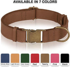 AirTag Dog Collar - Genuine Leather Dog Collar with Apple AirTag Holder and Metal Buckle - Smart GPS Tracking Pet Collars (Tawny, XL, 20"-25" Neck Fit)