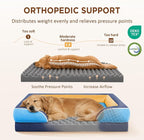 Comfort Expression Orthopedic Dog Beds for Large Sized Dog with Bolster | Waterproof Dog Couch Bed with Washable Cover & Non-Slip Bottom, Supportive Egg Crate Foam Large Pet Bed, 36x27 Inch