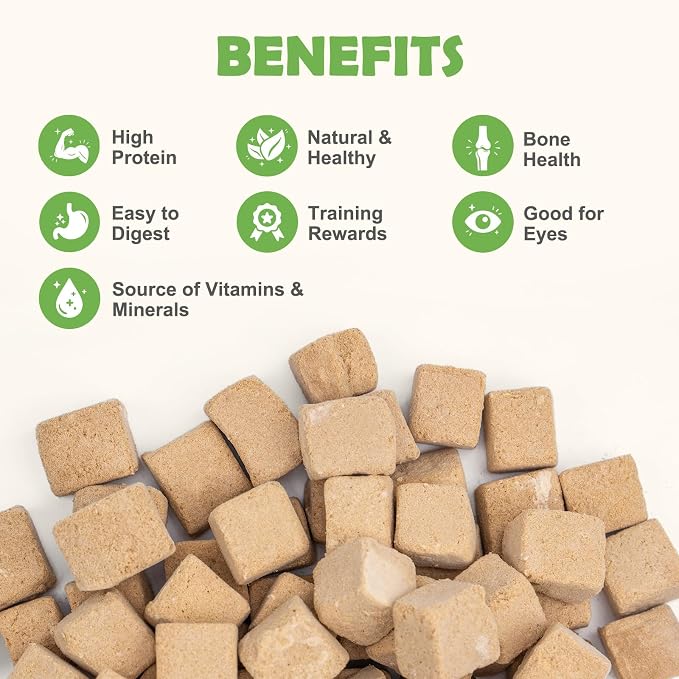 Freeze-Dried Chicken Liver Treats for Dogs and Cats, 6 oz | Single Ingredient, High Protein Recipe, Grain-Free Snack, Food Topper Use, Training Treats
