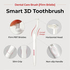 JAYU PET Dental Care Brush (Firm Bristles) 3ea - Resilient Dog Toothbrush, Cat Toothbrush for Tartar & Plaque Removal, Horizontal Head and S-Curved Body