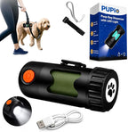 Smart Hands-Free Poop Bag Holder With Rechargeable LED Light No Batteries to Replace The Ultimate Pet Gift Unique Retracting Function Small Durable Lightweight Comes With 15 bags and Charging Cable