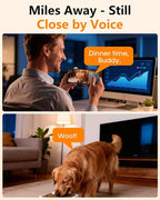 UTCG Large Breed Automatic Dog Feeder with 1080P HD Camera, 12L/50 Cups | 20-Day Food Capacity, Anti-Clog 0.78inch Wide Outlet for Large Kibble, for Busy Pet Owners