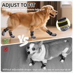 PUPTECK Non Slip Dog Socks to Prevent Licking for Hardwood Floors, Shoes for Hot Pavement Summer Small Medium Large Size Dogs Traction Control Booties Paw Protectors Boots Cold Winter