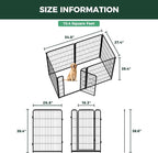 FXW Homeplus Indoor Dog Playpen, 40" H, 6 Panels, for Medium & Large Dogs | Stress-free play, Heavy-duty, Semi-open design, Easy setup, Threshold-free gate, Expandable, Patented