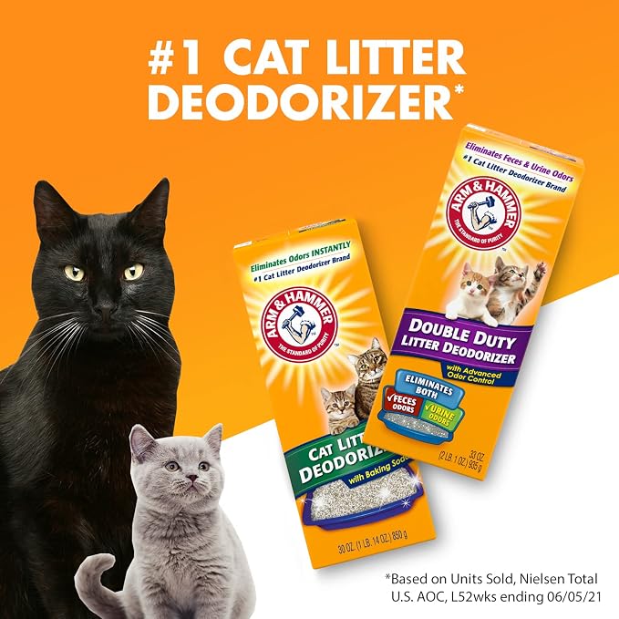 ARM & HAMMER Cat Litter Deodorizer Double Duty, 30 oz, 6 Pack