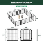 FXW Homeplus Indoor Dog Playpen, 24" H, 16 Panels, for Puppies & Small Dogs | Stress-free play, Heavy-duty, Semi-open design, Easy setup, Threshold-free gate, Expandable, Patented