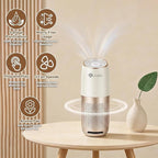 Aucleia Mini Portable Air Purifier for Car Office Travel, Champagne | Compact Air Purifier With Aromatherapy Function, Usb Powered Mini Usb Air Purifier Removes Pet Odor, Smoke, Dust And Pollen