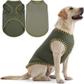 IECOii 2 Pack Dog Surgery Recovery Shirt Sleeveless Lightweight Dog Tshirt | T-Shirts with Stretch Fit,Gentle on Sensitive Skin,Anti-licking for Hot Spots,Shedding Control Tee,For Small to Giant Dogs