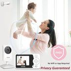 VTimes Baby Monitor with Camera and Audio, No WiFi, 2.4" LCD Screen, Two-Way Talk, Portable, Night Vision, 1000ft Range, Temperature Sensor, Alarm and Lullaby, for Baby Shower