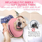 Supet Inflatable Dog Cone Collar for Small Dogs Puppies Cats, Soft Dog Cone Alternative After Surgery for Puppies Cats to Stop Licking