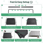 PJYuCien Raised Dog Bed with Pad, 48'' Gray