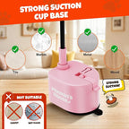 Interactive Cat Toys For Indoor Cats, 360° Flying Automatic Cat Toy, Pink | Rechargeable, Strong Suction Base, Self-Play & Handheld, Electric Spin Game Enrichment Toy, Long Kitty Wand for Bored Cats