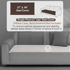 Velvet Washable Dog Couch Cover, Non-Slip Waterproof Pet Sofa Protector for Cushion Sectional, L-Shaped Sofa & Loveseat, Machine Washable(1PC/27.6"x90",Light Grey)