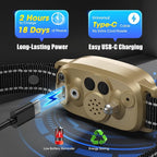 Smart AI Bark Collar for Large Medium Small Dogs, Anti Barking Device with 5 Training Modes, Exclusive Forced Bark-Stopping, Rechargeable IP67 Waterproof Bark Collar with 5 Sensitivity (Gold)