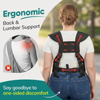 Dog Sling Carrier Front with Thicken Bottom Support for Small Dogs 5-12 lb | Adjustable, Hands Free, Comfortable Wearable, Lightweight, Vet Visits, Anxiety, Travel, Hiking, Safety Clip Black