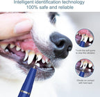 Upgraded Plaque Remover for Teeth, Electric Pet Teeth Cleaning Kit, USB Charging Dog Tooth Brushing Kit, 5 Modes, IPX6 Waterproof Pet Ultrasonic Toothbrush Cleaner for Dogs Cats (Blue)