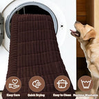 Dog Car Seat Waterproof Bed Cover Nonslip Car Back Seat Soft and Comfortabl | Pet Bed Mat Car Blanket for Travel Backseat Extender Seat Covers Dog Bed for Cars Trucks and SUVs (Dark Brown 23.6” x 51”)