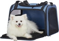 PETSFIT Dog Carrier for Small Dogs, Large, Blue | Soft-sided Pet Carrier, Safety leash included, For Pets Up to 25 Lbs
