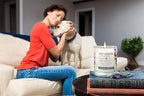 Pet House Candle Value Pack - Plant-Based/Soy - Clean Burning Scented, Long Lasting Pet Odor Candle for Home - Lavender Green Tea