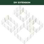 FXW Homeplus Indoor Dog Playpen with Divider Connectors, 45" H, 12 Panels | Calm Indoor Play Area, Two-Zone Layout, For Large Dogs, Patented