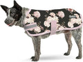 Jeffers Expression Dog Coat Waterproof Ripstop Winter Jacket 30" – 240g Insulated Blanket, Adjustable Belly & Chest Straps, Reflective Strips, Small to Large Breeds, Outdoor & Travel - Rose Garden