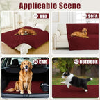 Smiry Waterproof Dog Bed Cover, Reversible Pet Blanket for Sofa Couch | Soft Washable Dog Blanket, Leakproof Couch Cover for Dogs Cats & Furniture Protection, 68x82, Wine Red/Wine Red