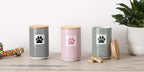 Bone Dry Paw & Patch Ceramic Pet Collection, Treat Canister, 4x6.5, Black,Treat Canister, 4x6.5,5742