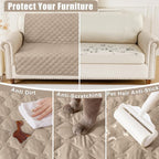 Smiry Waterproof Dog Bed Cover Blanket, Reversible Pet Blanket | Soft Reversible, Washable Leakproof Cats Dogs Couch Cover for Sofa, Couch, Furniture (68x82 Inch)