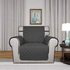 PureFit Reversible Chair Sofa Cover Dog Couch Covers for Sofa, 25.5 in | Dark Gray/Beige, Water Resistant Couch Protector, Washable Pet Couch Cover with Non Slip and Elastic Straps For Kids