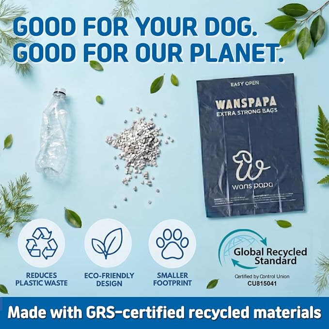 Dog Poop Bags, Activated Charcoal Odor Control, 20 Micron Extra Thick, Leak-Proof Pet Waste Bag Rolls for Dog Walking, 9x13" Poop Bag for Small to Large Dogs Doggy, 120 Count (8 Rolls)