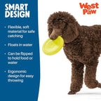 WEST PAW Zogoflex Zisc Dog Flying Disc, High Flying Aerodynamic Disc for Dogs Puppy – Lightweight, Floatable Disc for Fetch, Tug of War, Catch, Play – Doubles as Food/Water Bowl, Large 8.5", Glow