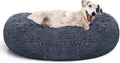 MIXJOY Orthopedic Dog Bed Comfortable Donut Cuddler Round Pet Beds Ultra Soft Washable Dog and Cat Cushion Bed (30'', Dark Gray)